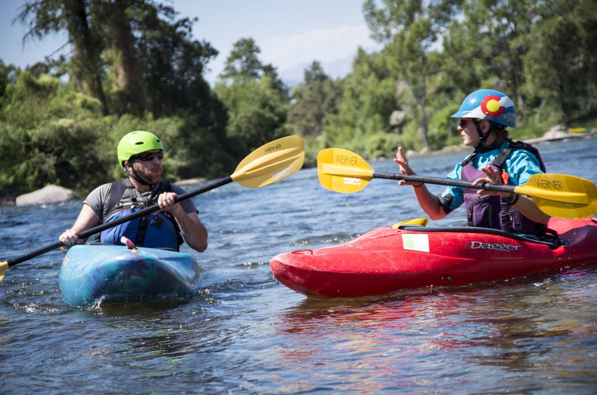 Two kayakers
