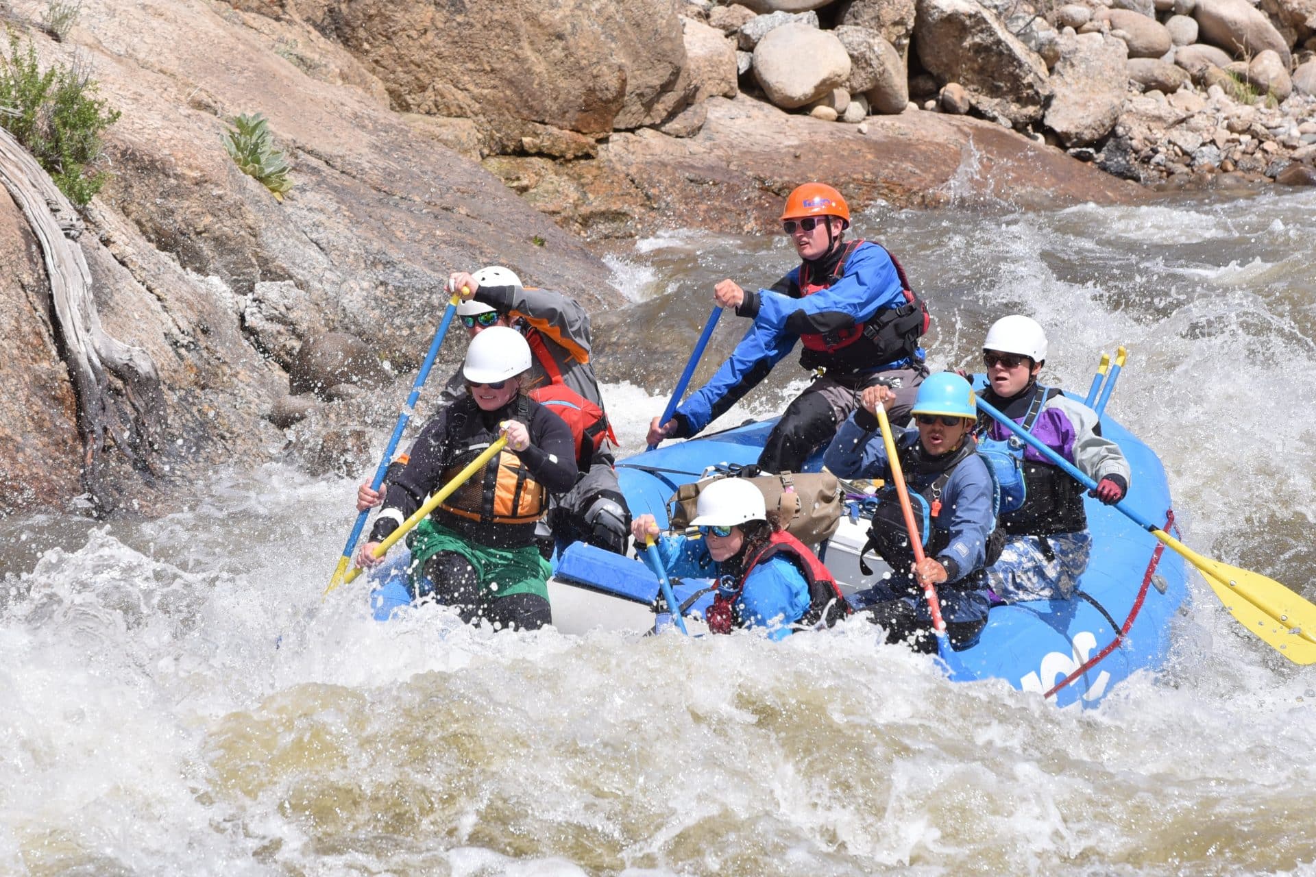 Group rafting
