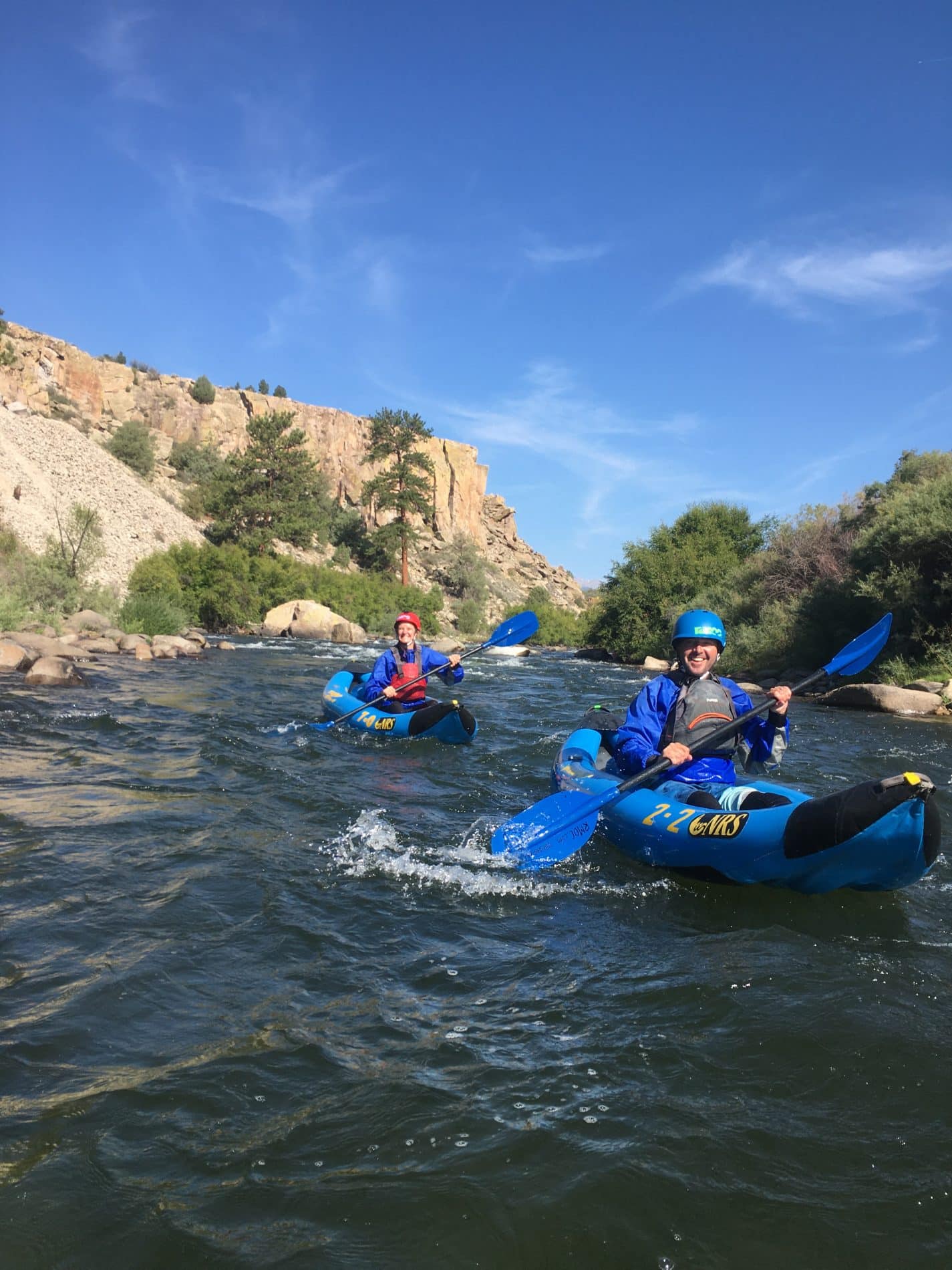kayaking down the river