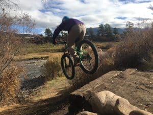 Biking in a bike park