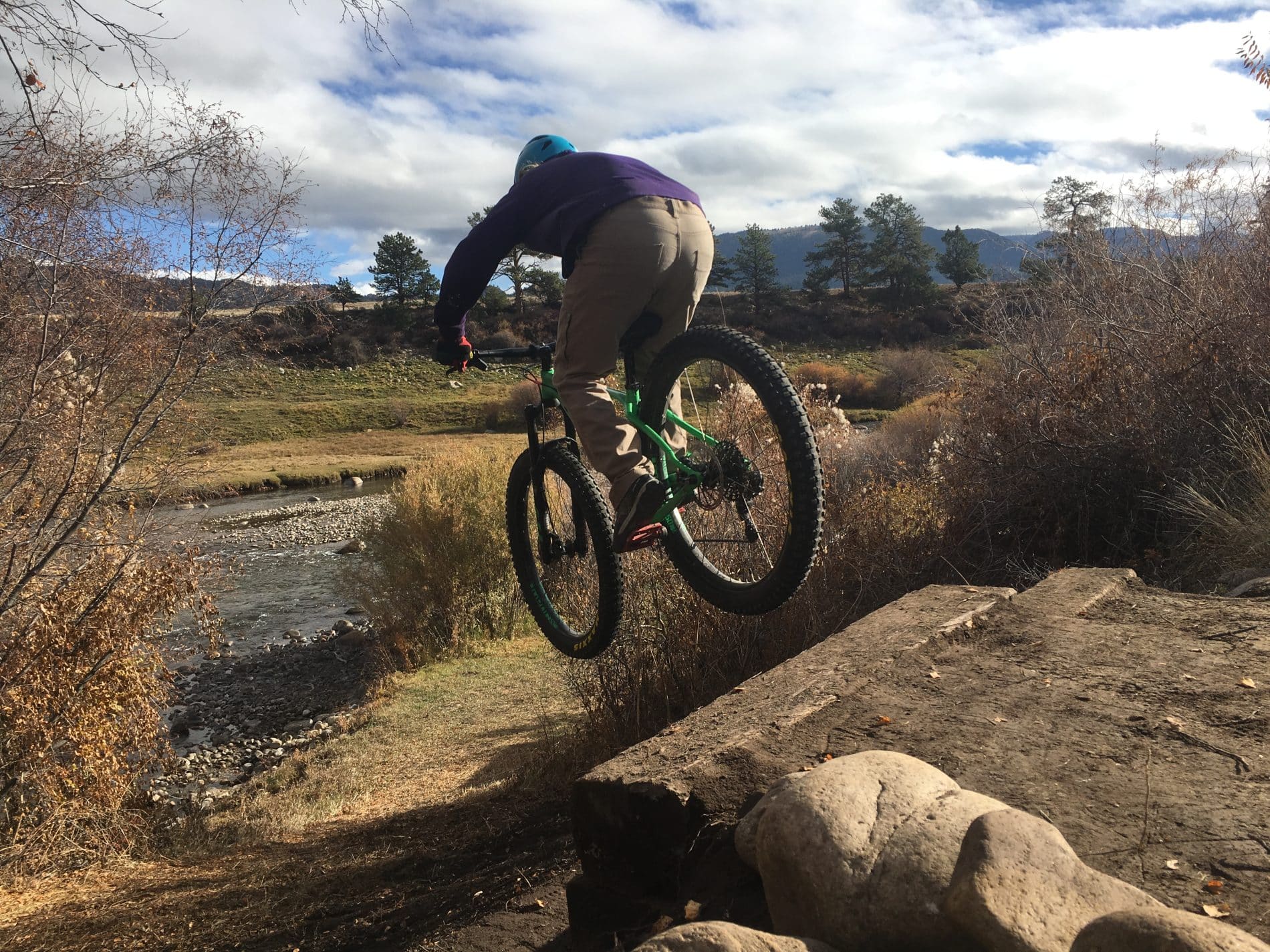 Biking in a bike park