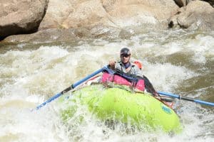 Man in rapids