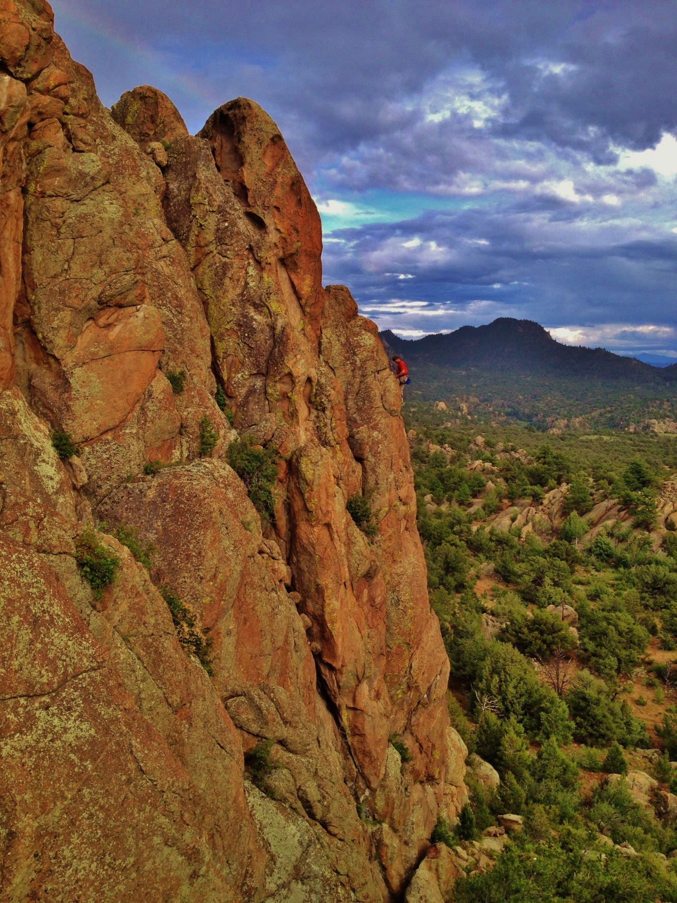 Sheer orange rock face